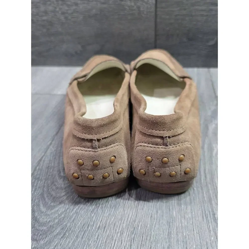 Tod's Gommino suede loafers classic penny slot TAN COLOR size 39 1/2 S000147